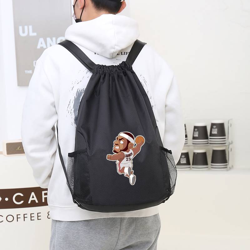 Customized basketball bag children's football packaging bag basketball bag training backpack drawstring pumping backbar shoulder waterproof sports bag