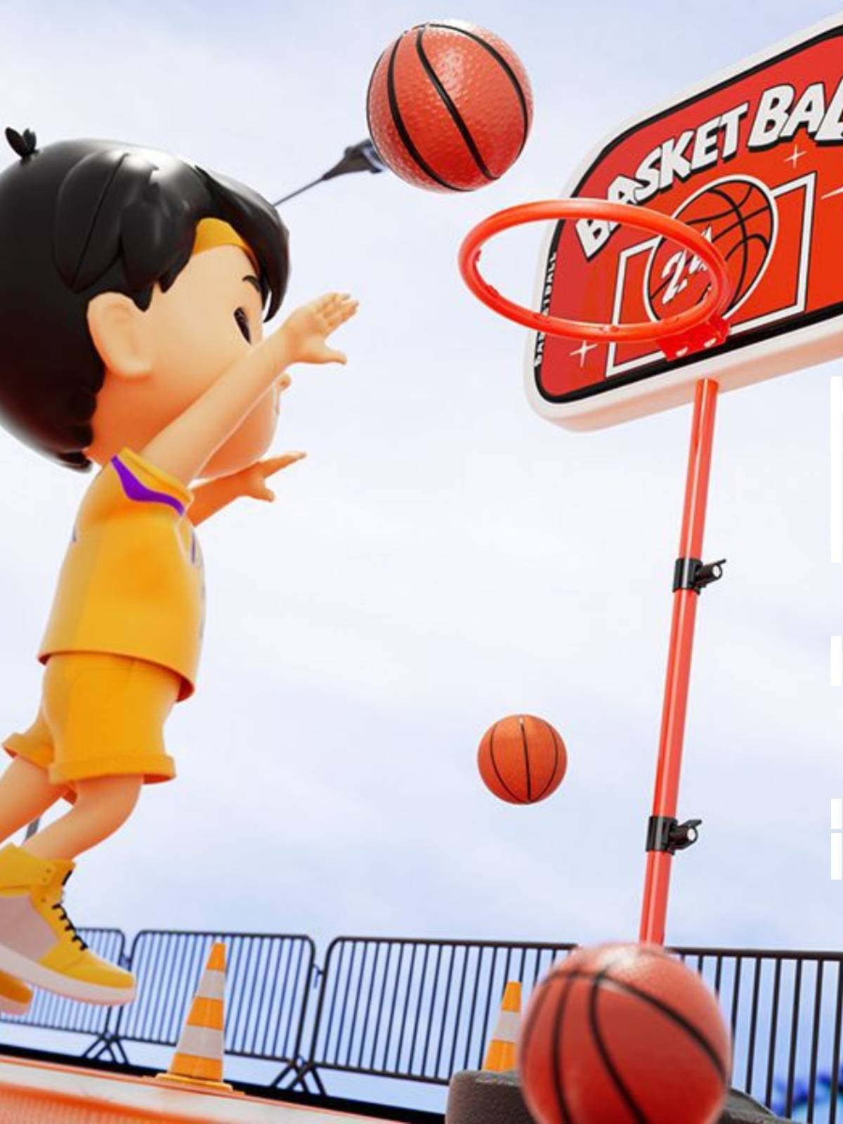 Indoor children's basketball rack household useable rally shooting box box two -one -year -old baby toy ball boy