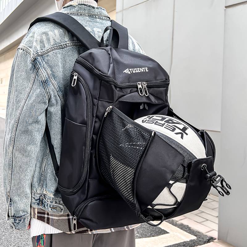 Large -capacity National Tide Basketball Football Bipoles Backpack Trend Student Basketball School Basket Basket Basket School Bags Model Training Backpack