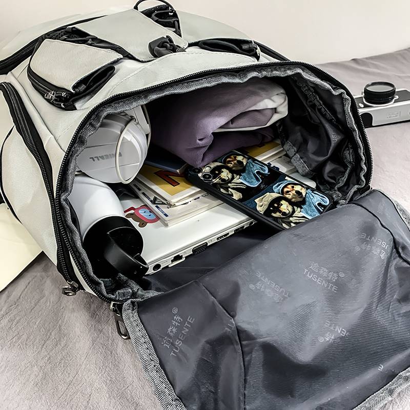 Large -capacity National Tide Basketball Football Bipoles Backpack Trend Student Basketball School Basket Basket Basket School Bags Model Training Backpack