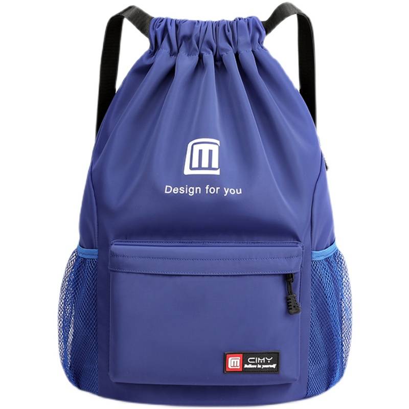 Basketball bag drawing rope training bag men's and women's large -capacity sports casual backpack Students lightweight football storage bag