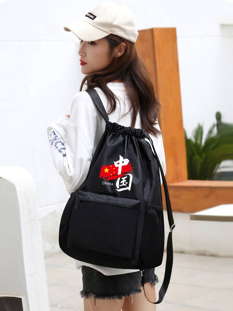 Basketball bag custom basketball bag football shoes bag simple pocket pocket pocket drawing backbag student schoolbag