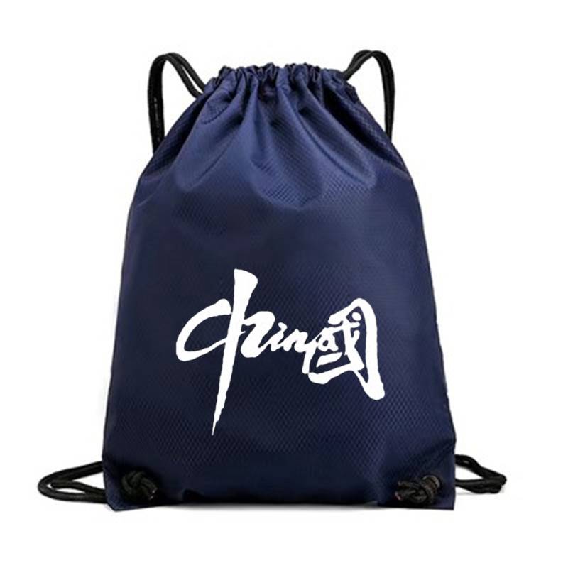 2023 new Chinese tide brand basketball bag football bag Student sports shoe bag waterproof simple drawing rope bag backpack