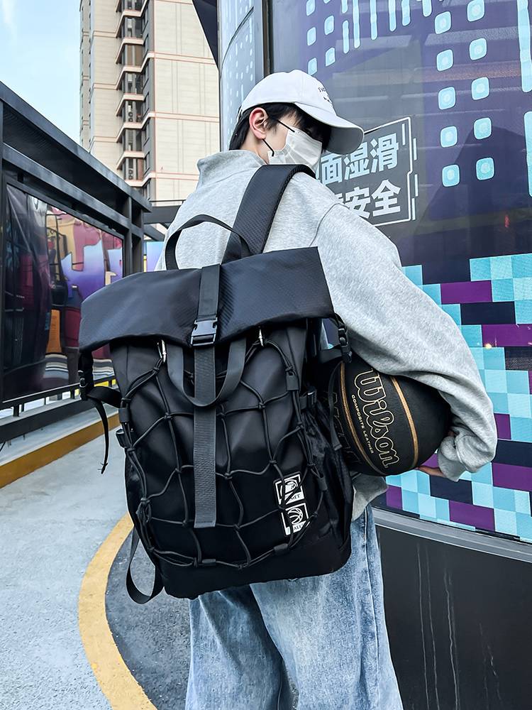 Backpack boys large -capacity sports tide brand basketball bag multi -function new backpack outdoor locomotive helmet women