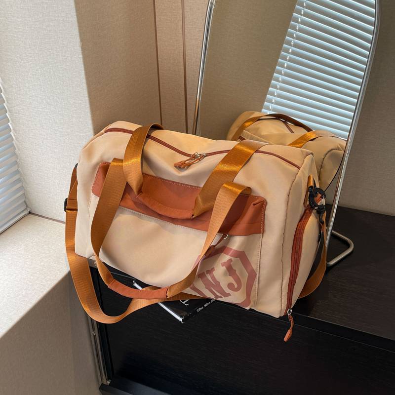 Travel bag women lightly hand -made large -capacity short -distance, student luggage bag waiting to be produced, storage package sports training package