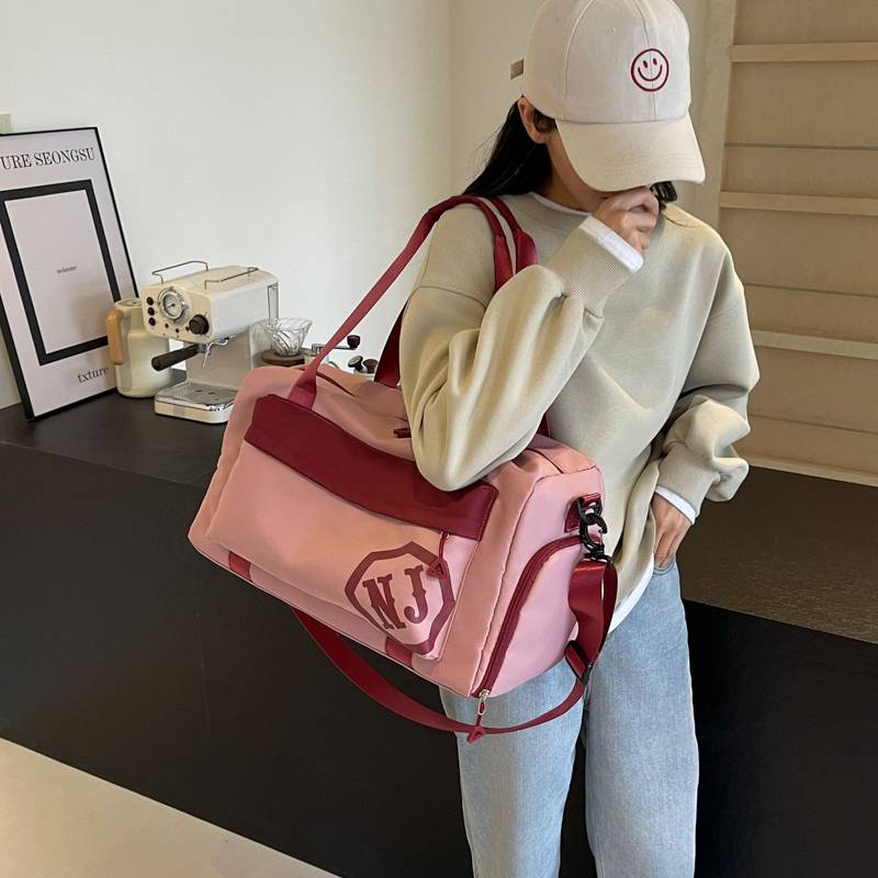 Travel bag women lightly hand -made large -capacity short -distance, student luggage bag waiting to be produced, storage package sports training package