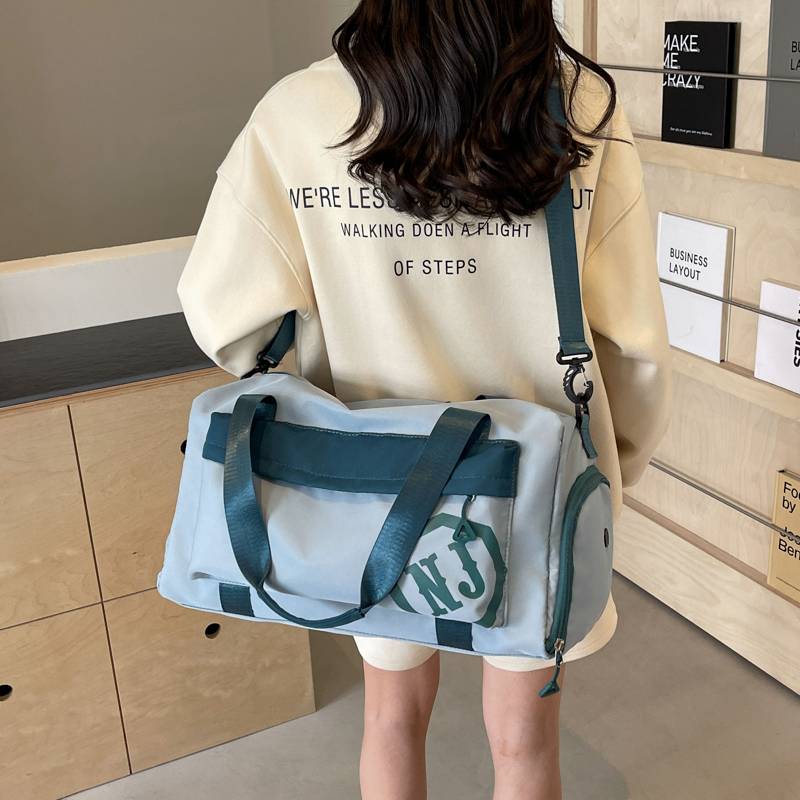 Travel bag women lightly hand -made large -capacity short -distance, student luggage bag waiting to be produced, storage package sports training package