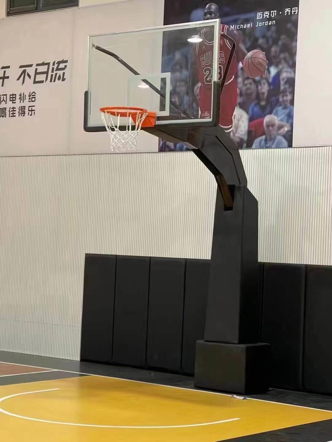 Fixed American -style buried square tube basketball rack young children indoor outdoor adult basketball rack support dunk