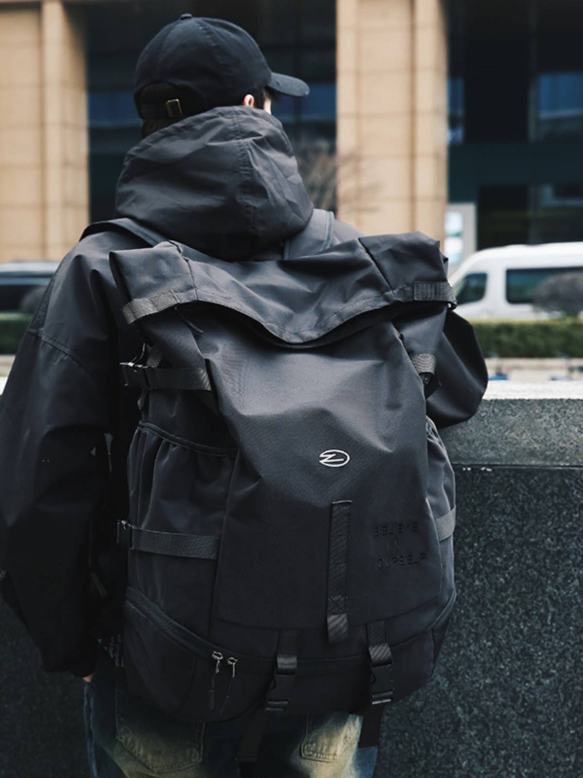 MUJ MUJ Large -capacity Packa Basket Pack Outdoor Travel Men's Sports Bag Multi -function Practical Backpack