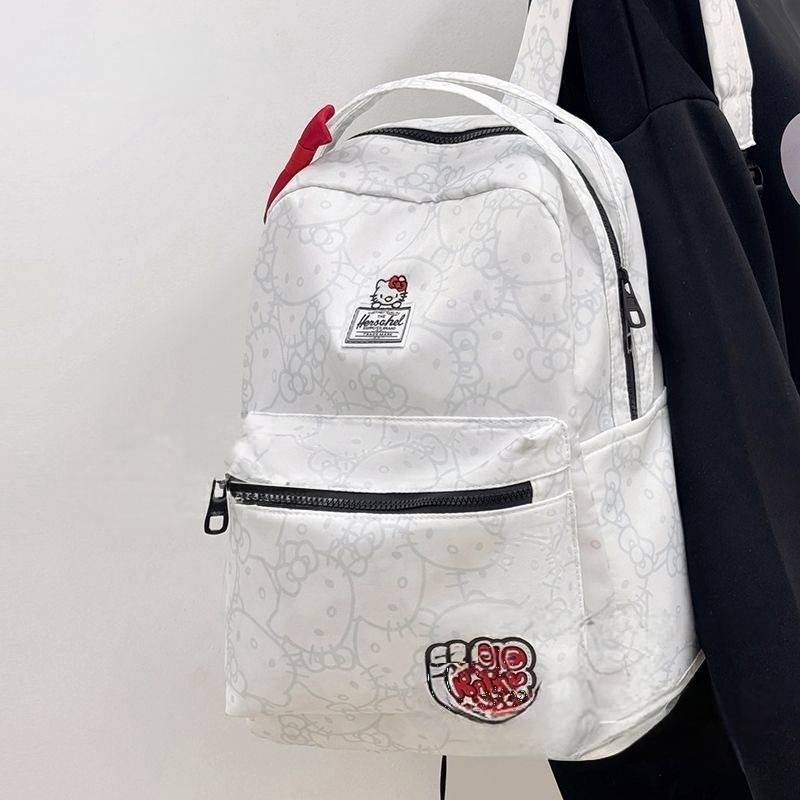 2024 new hellokitty cat INS backpack cute large -capacity backpack junior high school girl school bag campus