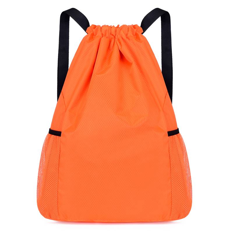Customized basketball bag 2023 new drawing rope double -shoulder large -capacity simple travel backpack sports fitness storage bag