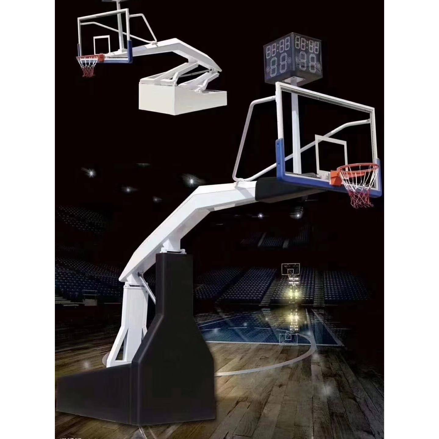 Indoor professional manual electric remote control basketball outdoor adult standard competition mobile folding lift basketball basket