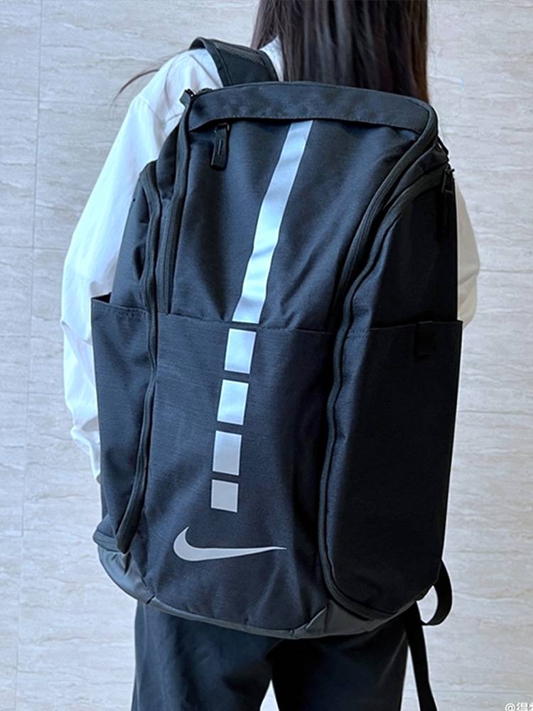 Nike backpack large -capacity air cushion sports men nike backpack elite bag schoolbag travel basketball bag boys