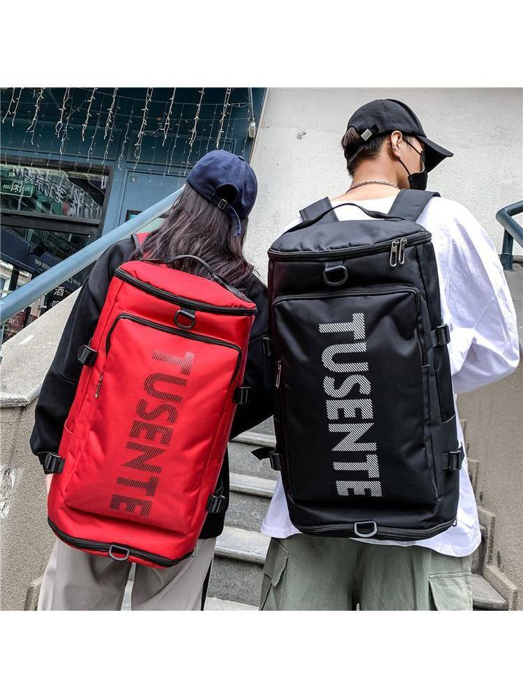 Backpack men's oversized capacity basketball bag training fitness bag student schoolbag sports backpack tide riding helmet bag
