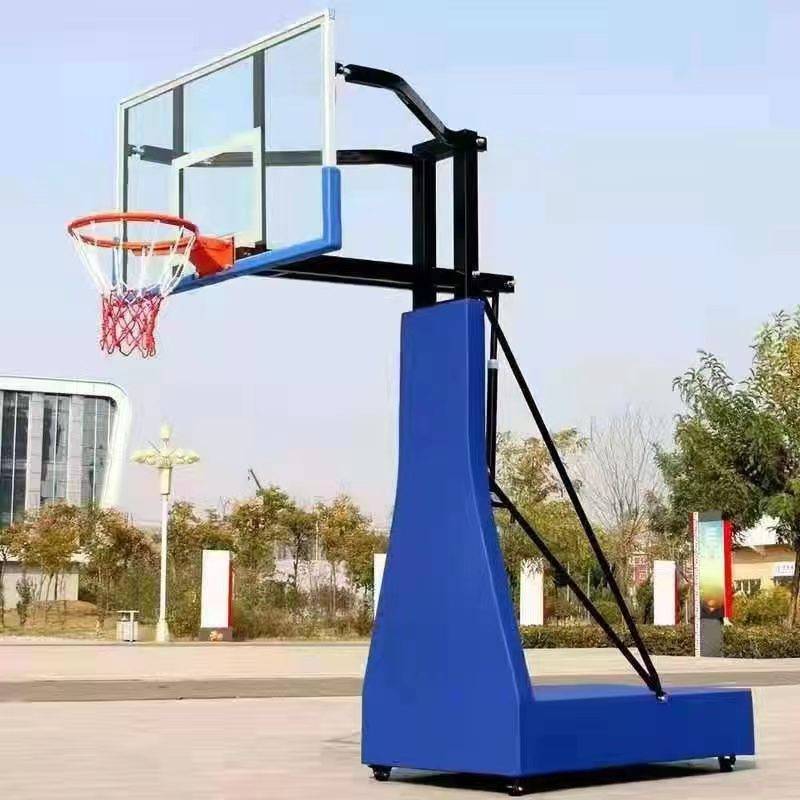 Adult hand shake up and down basketball rack