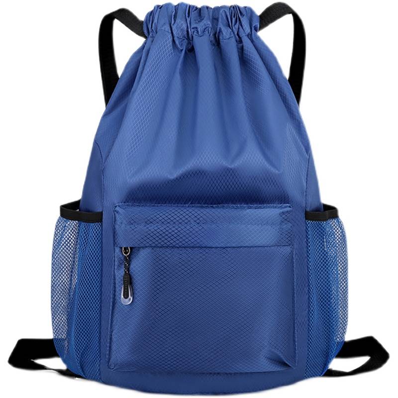 Large -capacity sports fitness bag football basketball bundle pocket drawing men's and women's backpack student schoolbag storage bag