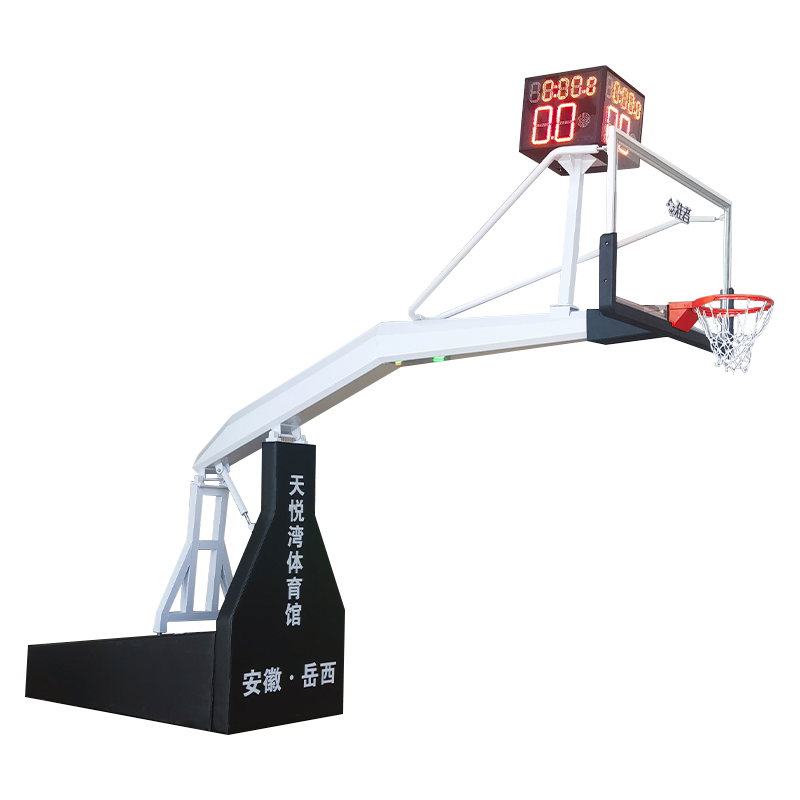 Manual electric hydraulic lifting basketball team outdoor mobile indoor competition professional adult standard venue basketball rack