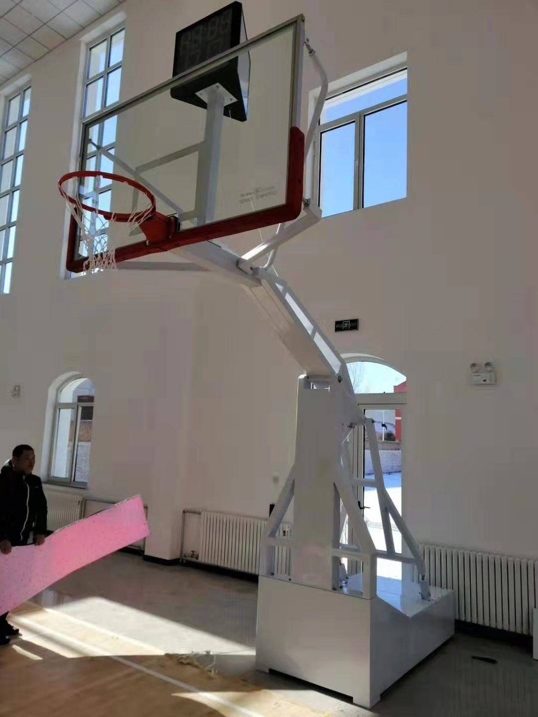 Manual hydraulic basketball frame standard adult electric hydraulic mobile professional indoor outdoor lift competition basketball rack