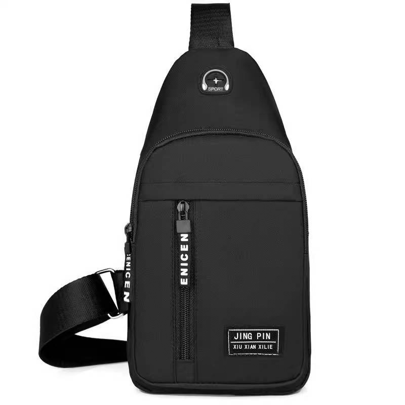 Chest bag men's backpack 2023 new nylon canvas chest bag casual sports travel chest bag shoulder mesengers bag