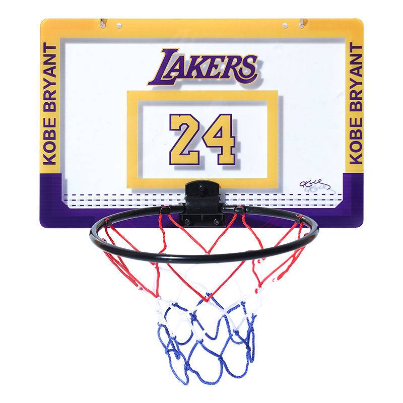 Folding indoor basketball box hanging wall Kobyon basket portable hook -type household elementary school student basketball rack free punching