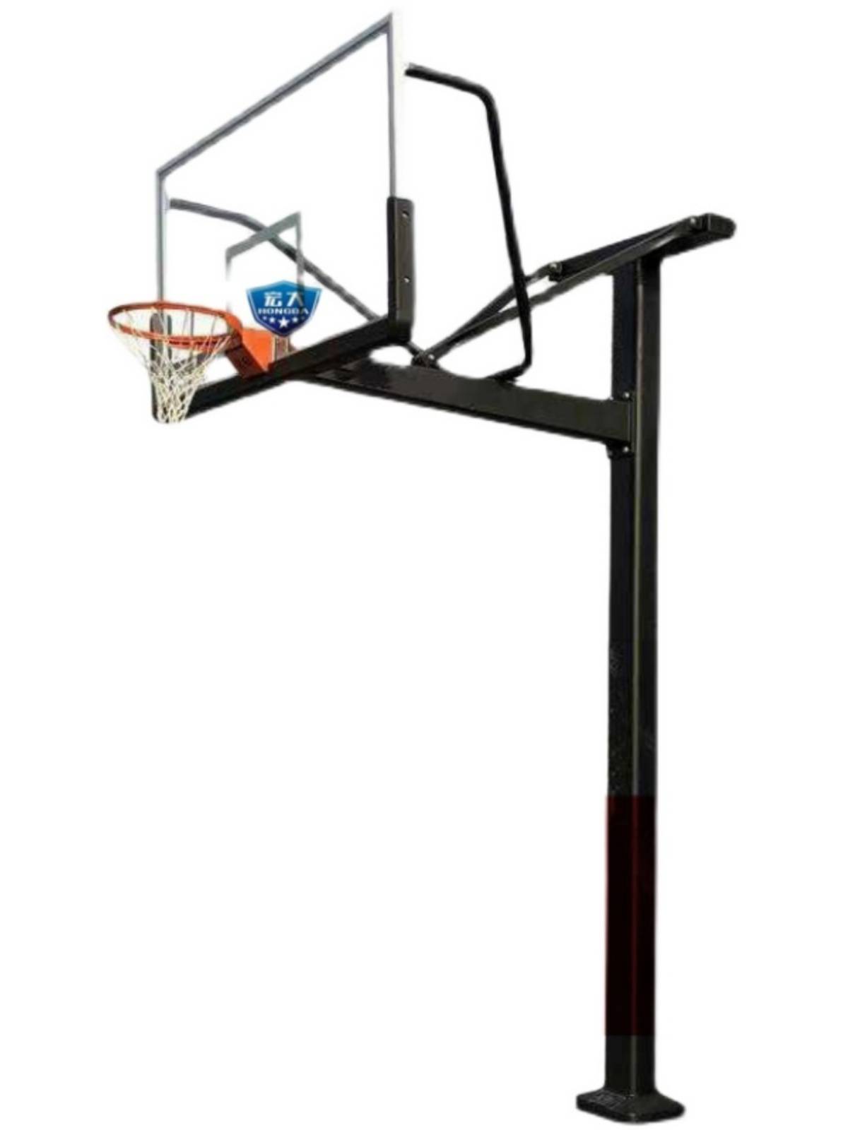 Outdoor buried basketball rack adult standard can dunk lift basketball rack column -style professional basketball rack