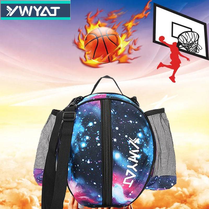 Single-shoulder sky blue basketball bag