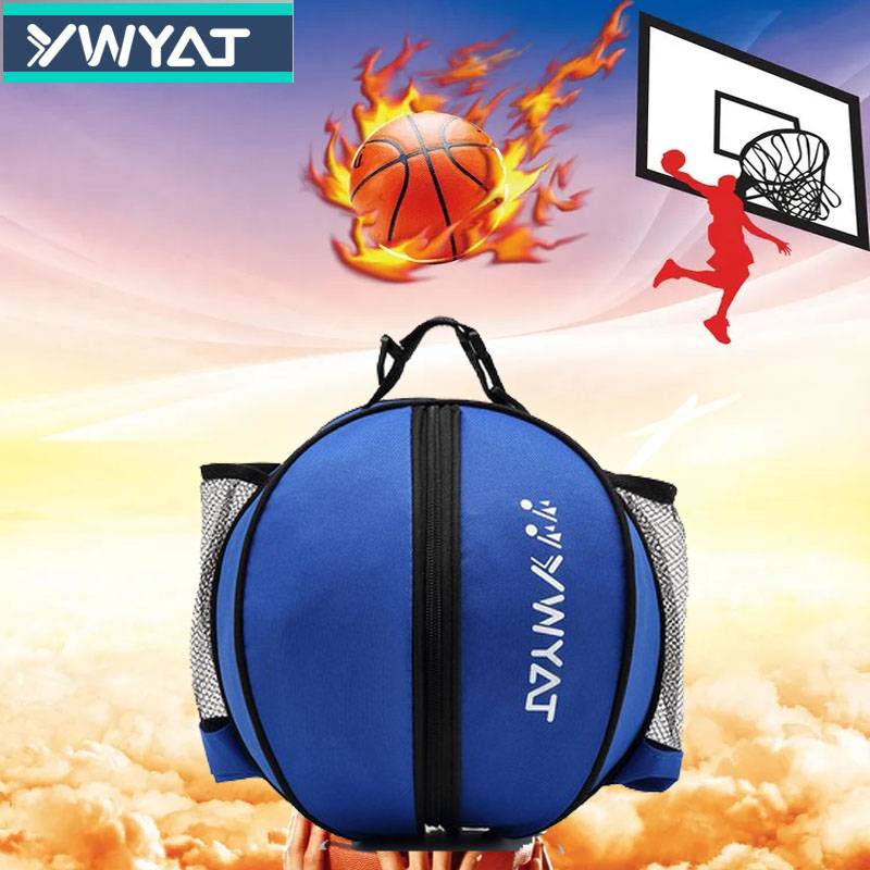 Two-shoulder blue ball bag