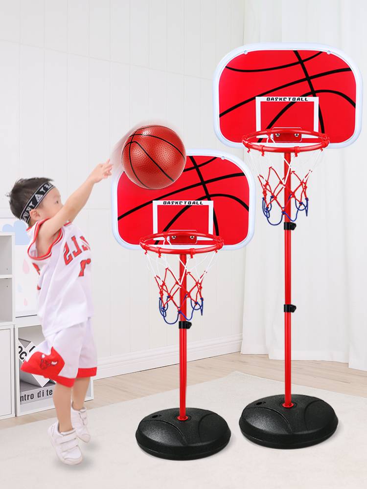 Children's basketball rack can be lifted in the room floor -to -ceiling shooting kindergarten basketball box home children shooting training device