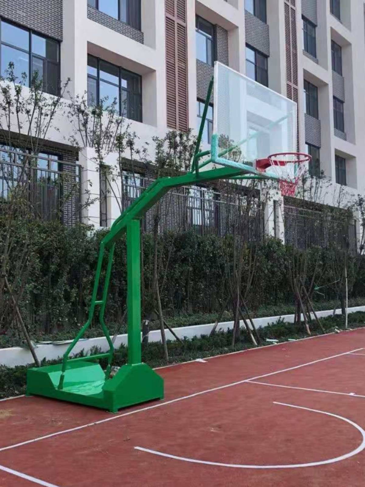 Outdoor mobile basketball rack adult professional school competition standard landing type outdoor basketball frame family trainer