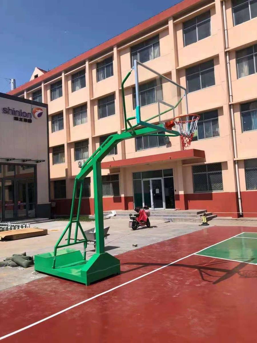 Outdoor mobile basketball rack adult professional school competition standard landing type outdoor basketball frame family trainer