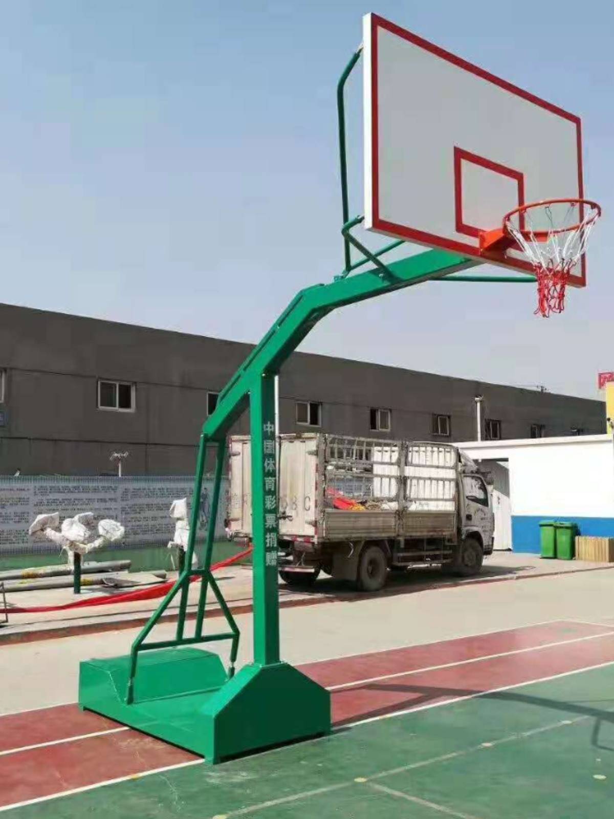 Outdoor mobile basketball rack adult professional school competition standard landing type outdoor basketball frame family trainer