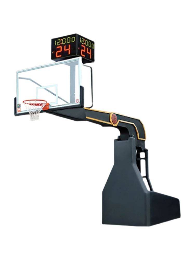 Outdoor adult standard competition mobile lifting basketball rack room professional manual electric remote control hydraulic basketball rack