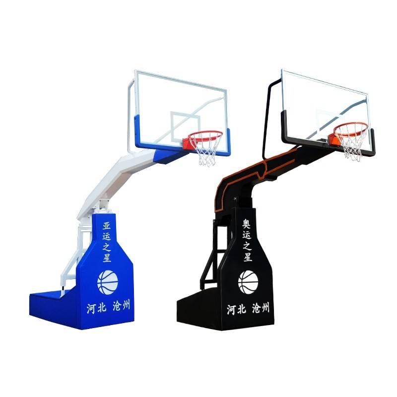 Professional manual electric remote control hydraulic lift basketball standard outdoor standard basket competition mobile basketball frame