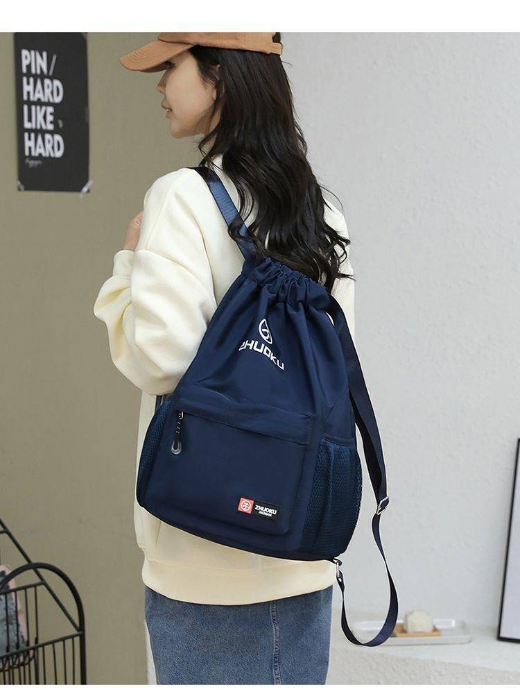 Large -capacity Men's Women's Travel Sports Backpack Folding Fitness Pack Training Backpack Bid Pocket Package Basket Basket Basket