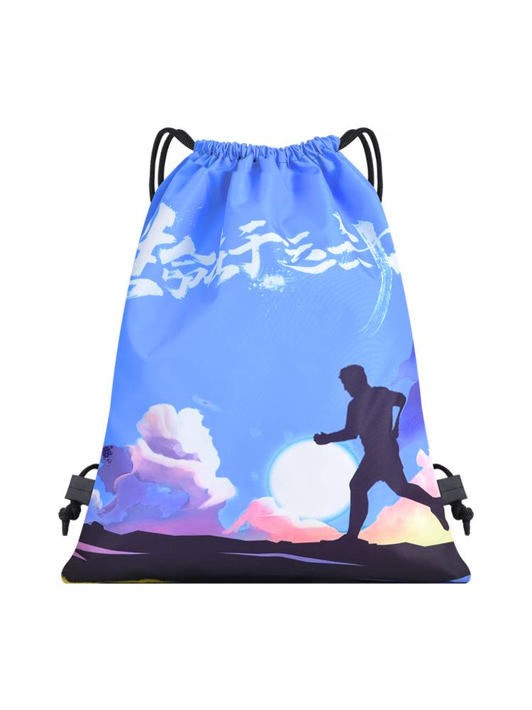 Pumping rope backpack customized Oxford cloth printing men's outdoor travel fitness basketball football beam pocket