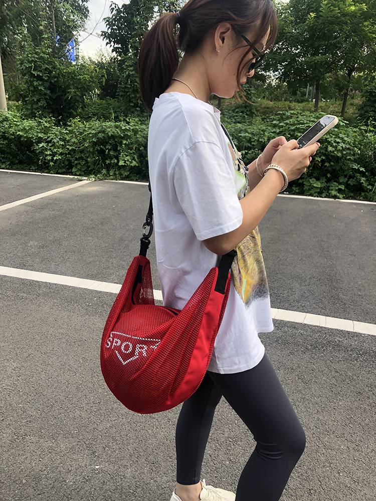 Basketball bag collection bag children's training backpack, shoulder messenger multi -function basketball net bag student volleyball football bag
