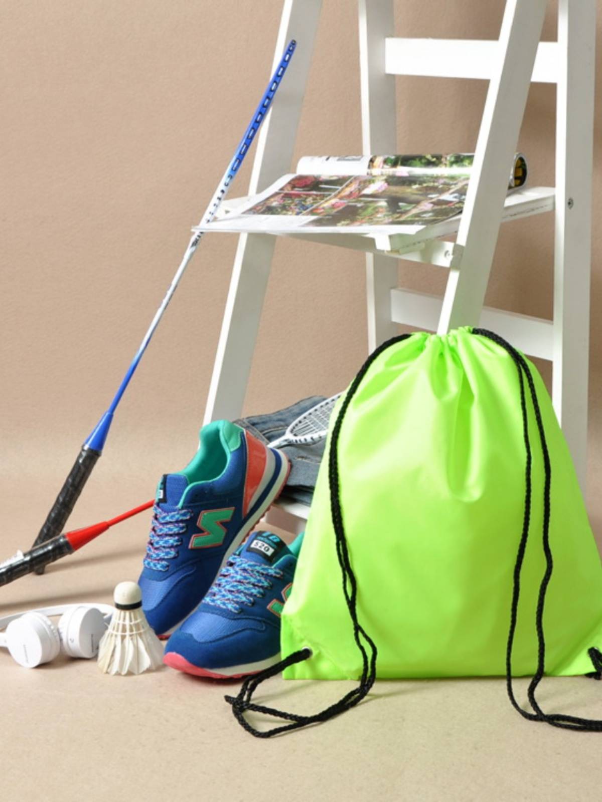 Pure -colored drawing bag back bag backpack, bags bag helmet, basketball storage bag shoes bag sports riding backpack