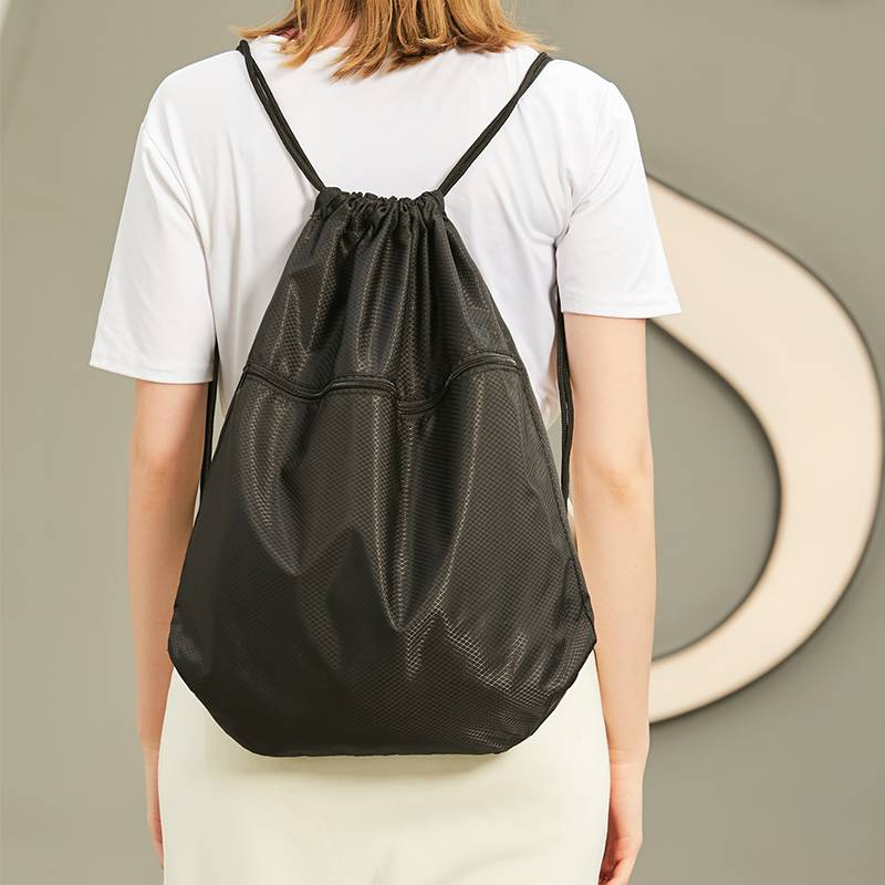 New Simple Beam Pocket Backpack Men's Leisure Travel Backpack Large -capacity Pumping Strikes Fitness Sports Basketball Pack