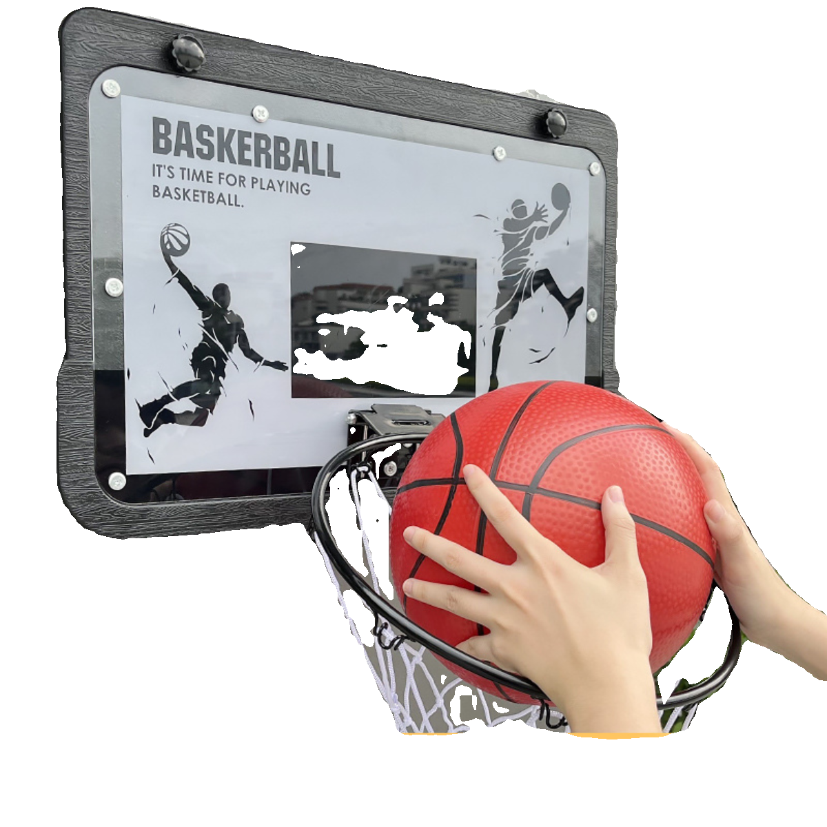 Dental basketball board room No. 7 shooting box children's blue ball frame wall -mounted non -punch -free adult basketball house