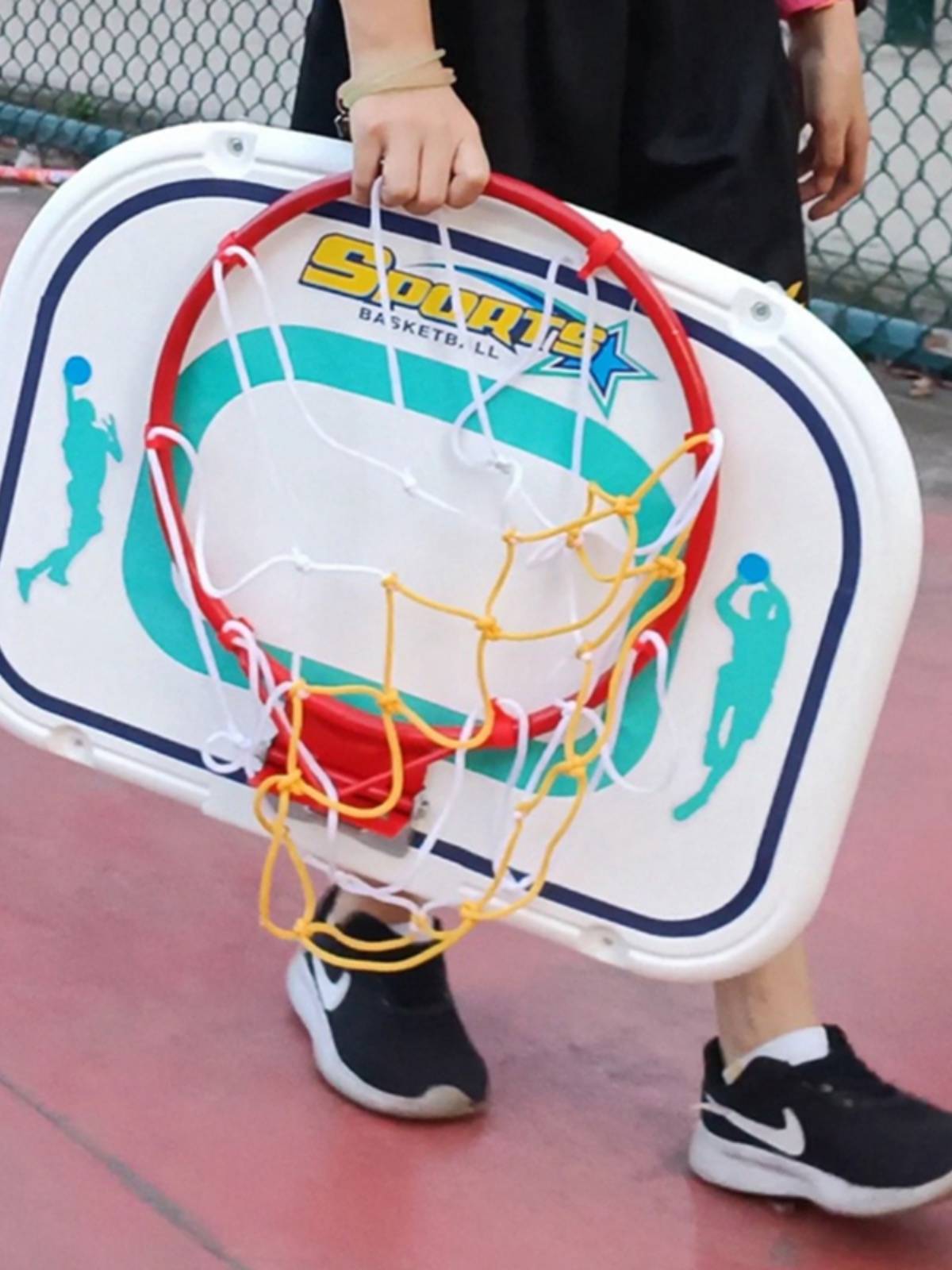 Folding -free punch -free basketball box Children's basketball chamber wall -mounted basketball basket mobile basketball rack
