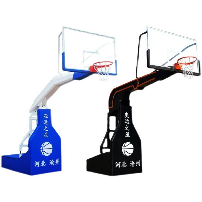 Indoor professional manual electric remote control hydraulic basketball stand outdoor adult standard competition mobile lifting basketball rack