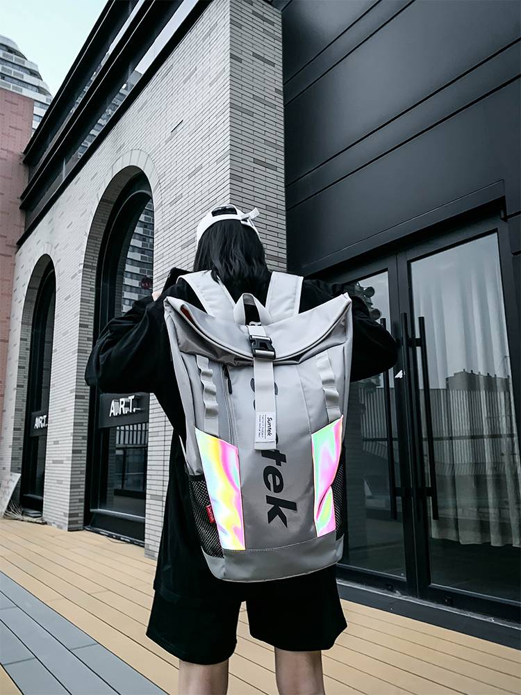 Sports shoulder packs for men and women with large-capacity badminton packs, training packs for waterproof students with a reflecting belt