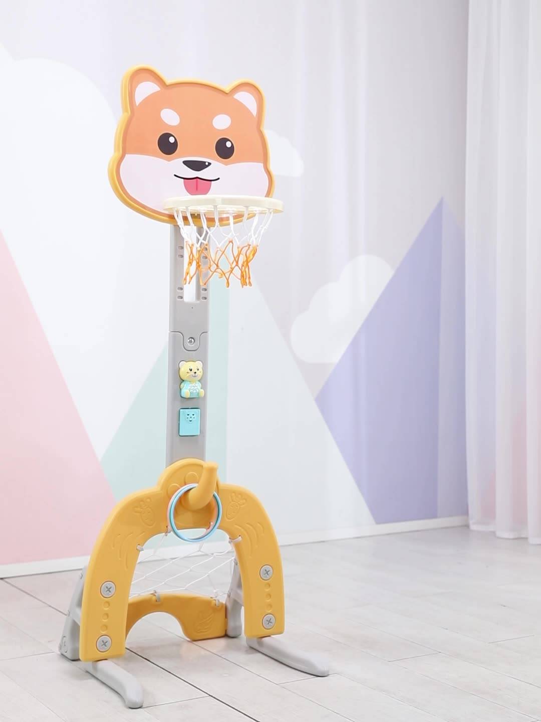 Kindergarten children's shooting box basketball rack training high indoor ball rack activity outdoor sports equipment toys ball