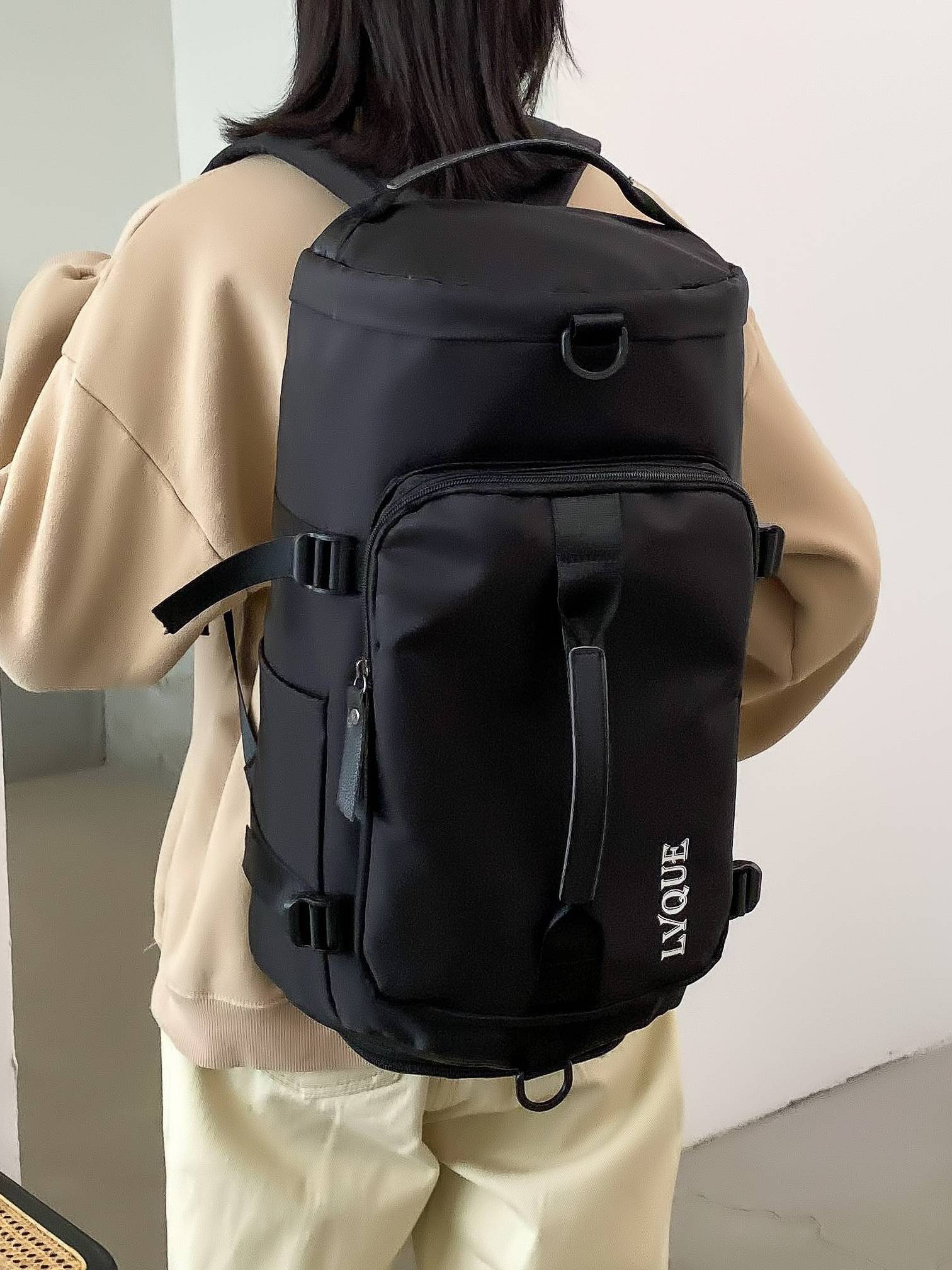 Large -capacity pairs bag Short -distance travel Shoulder hand -lifting simple wild fitness bag dry wet separation outdoor bag