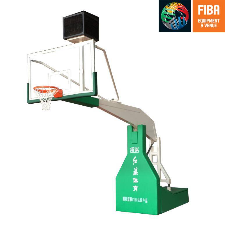 Electric hydraulic basketball rack