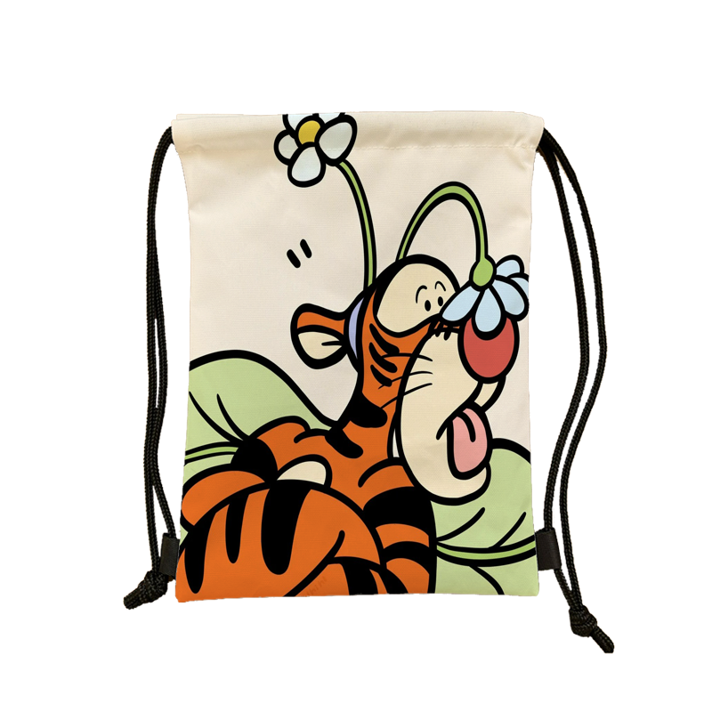 New high -value cartoon cute tiger jumping series of stretched bags, light -shoulders, large -capacity waterproof basketball bag