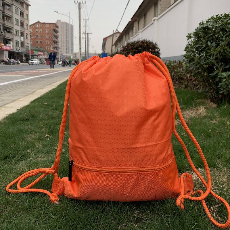 Custom nylon beam pocket backpack anti -splashing sports backpack large -capacity student football basketball bag shoes bag