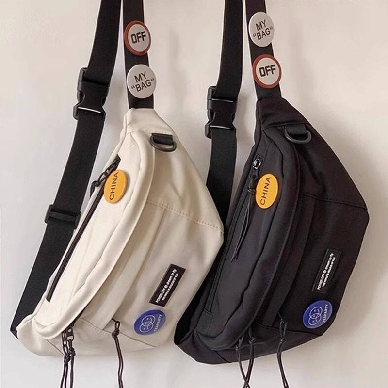 Japanese INS sports large -capacity chest bag men's tide brand wild work bag female student waist bag backpack shoulder bag