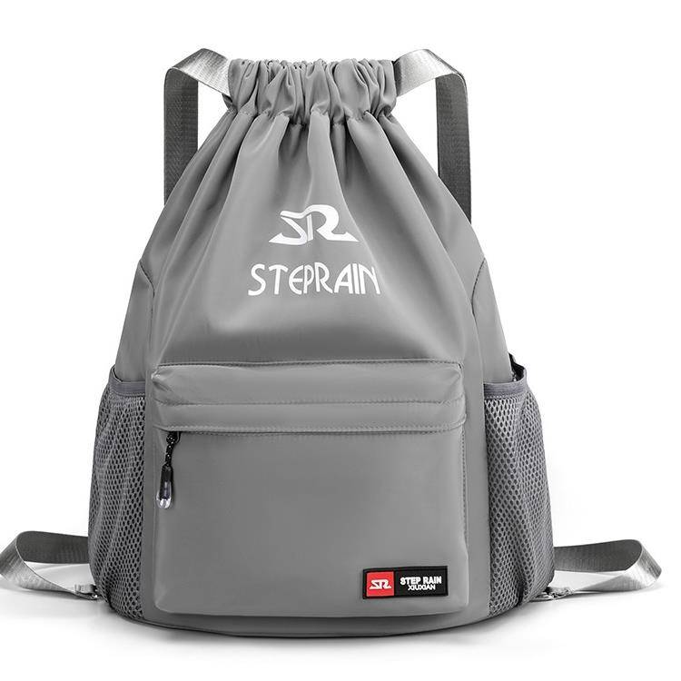 Large -capacity men's and women's travel sports beam pocket drawing rope bare bag shoe storage bag fitness bag basketball training bag