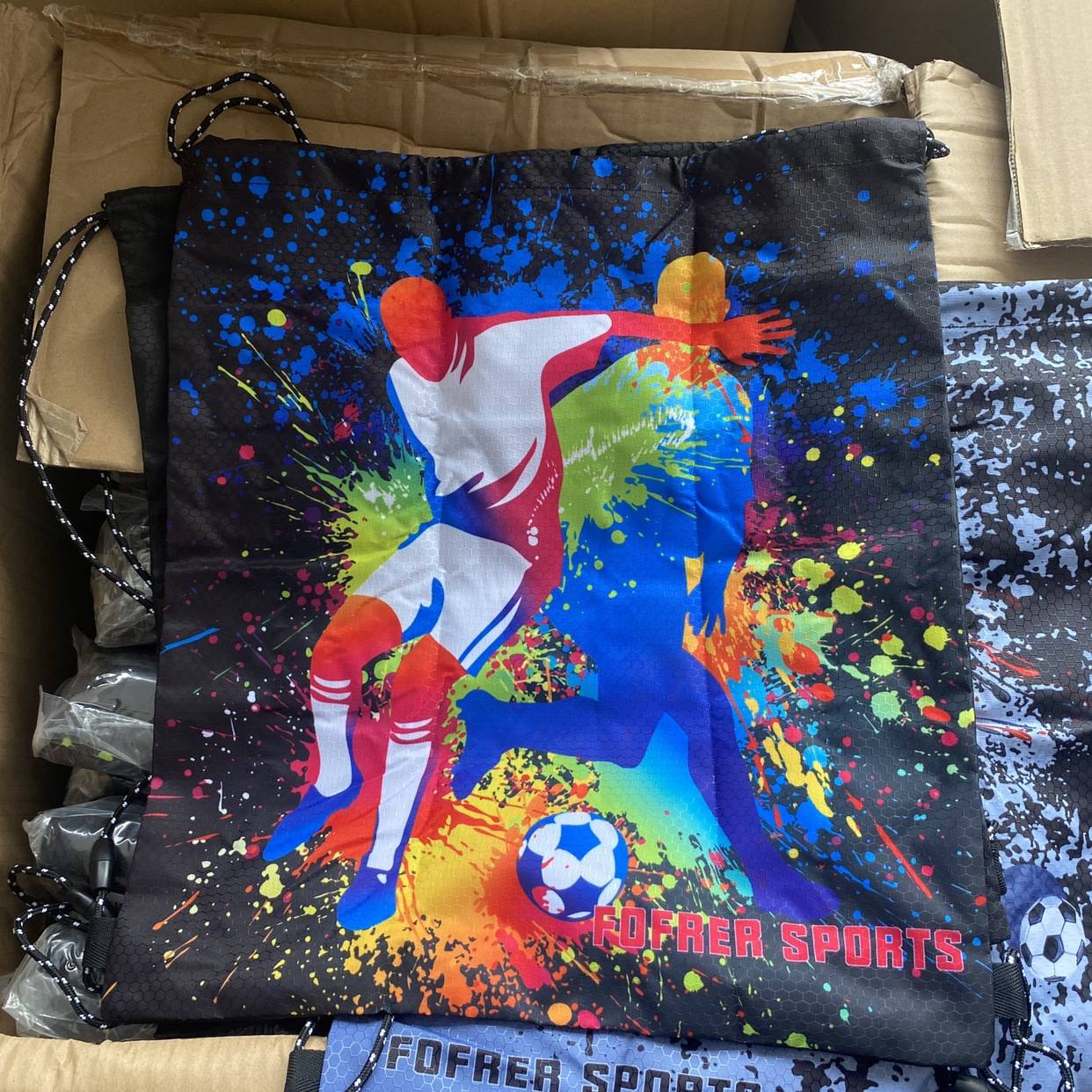 Water-resistant basketball bags, two-shoulder packs of gyms, volleyball, and a bag of basketball shoes